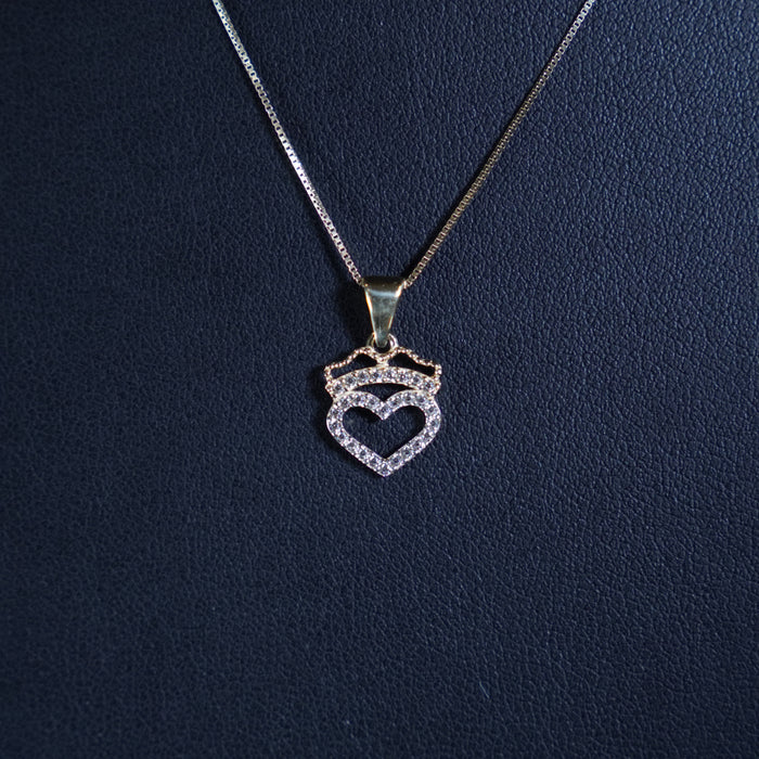 Corazón con Corona Oro 10K - Elite Jewelry Store 