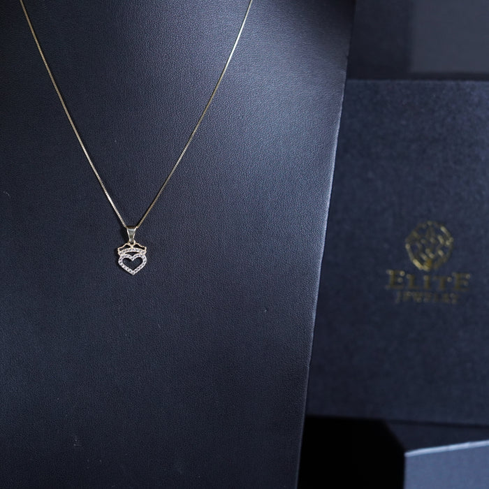 Corazón con Corona Oro 10K - Elite Jewelry Store 