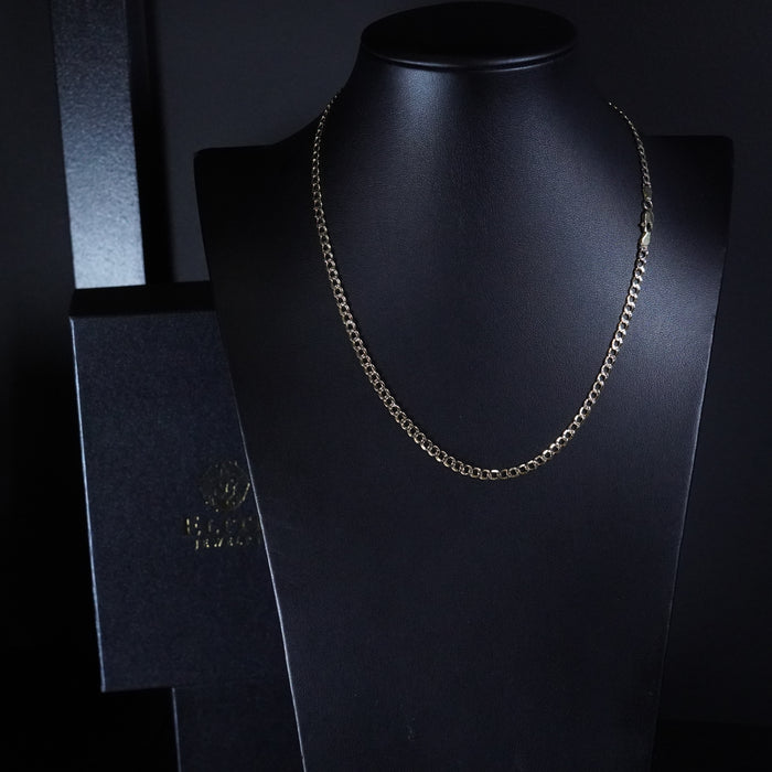 Cubana Pave 3.5mm 10K Oro Real - Elite Jewelry Store 