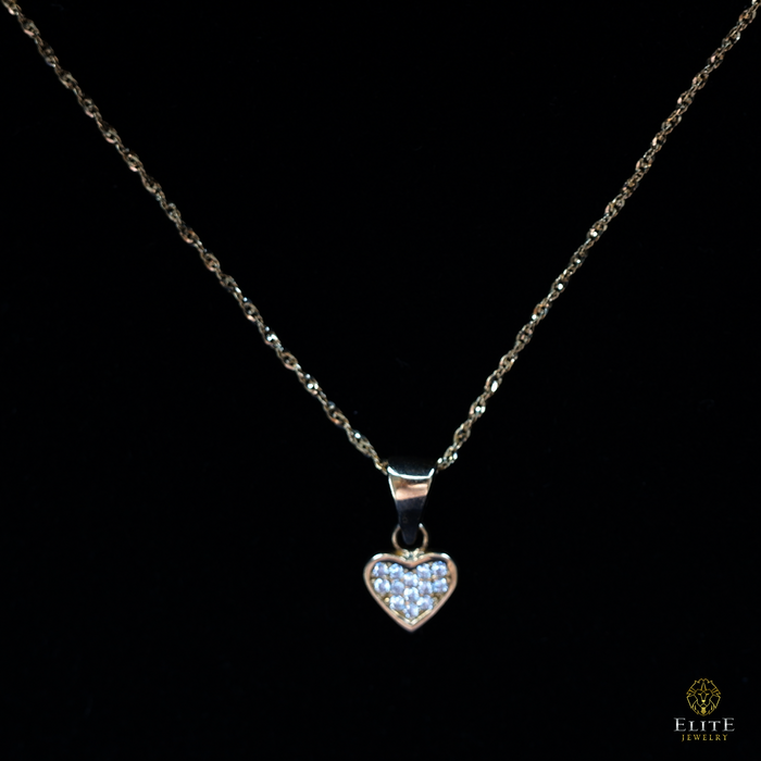 Set Corazón de Piedras 10k