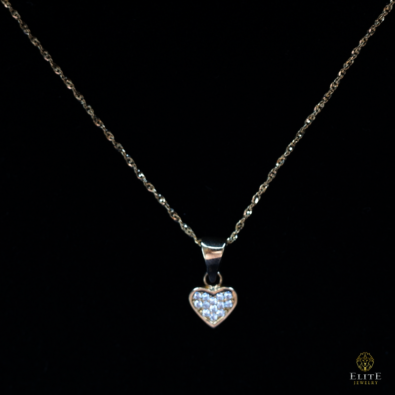Set Corazón de Piedras 10k