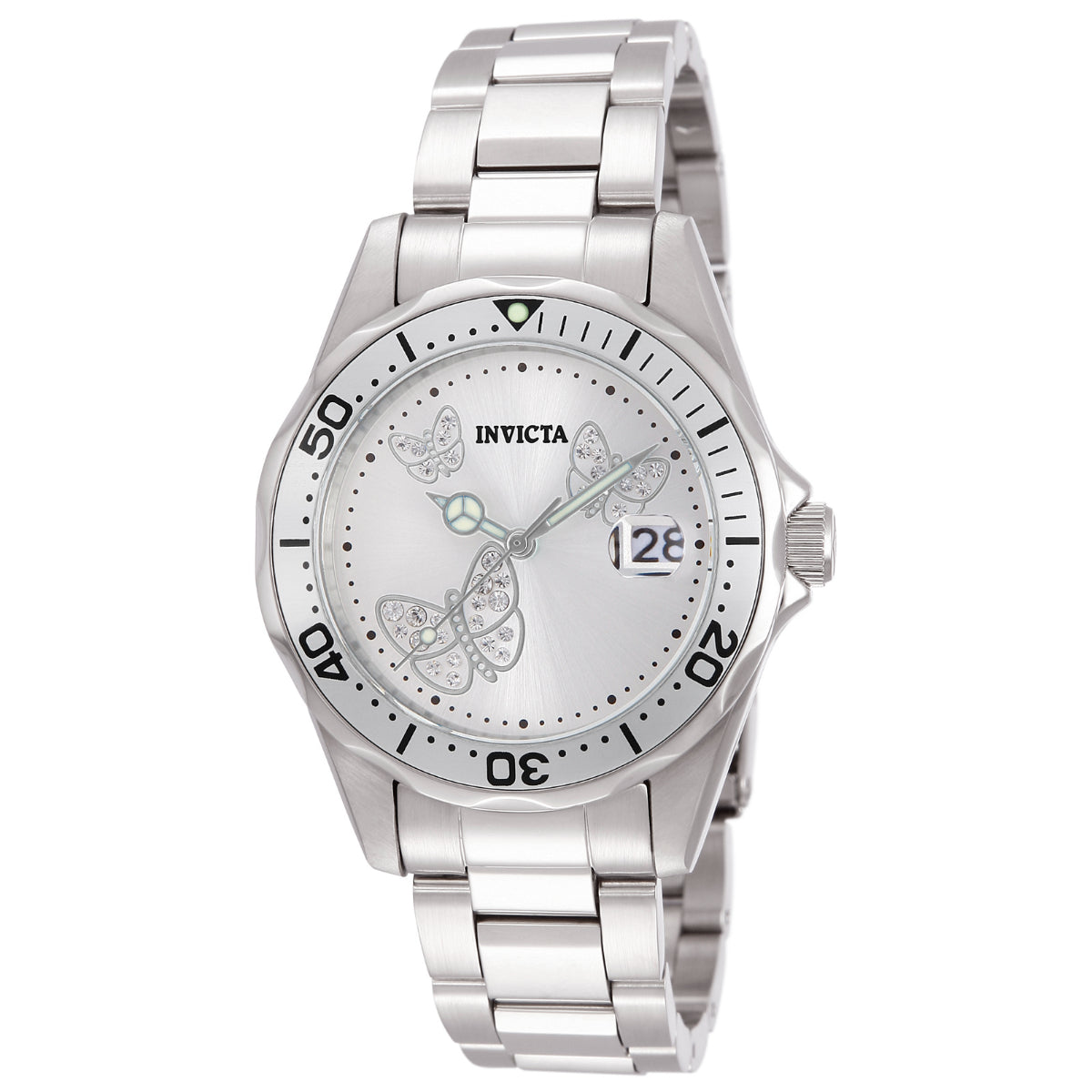 Invicta 38mm Angel Plata (Compra 2 Relojes y Recibe 1 Perfume Lattafa Mini Gratis)