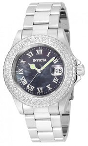 Invicta Women's 21711 Angel  Quartz 3 Hand Black Dial Watch