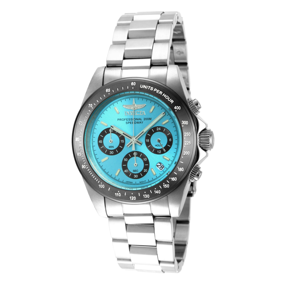Invicta 40mm Speedway Plata/Aqua + Pantallas