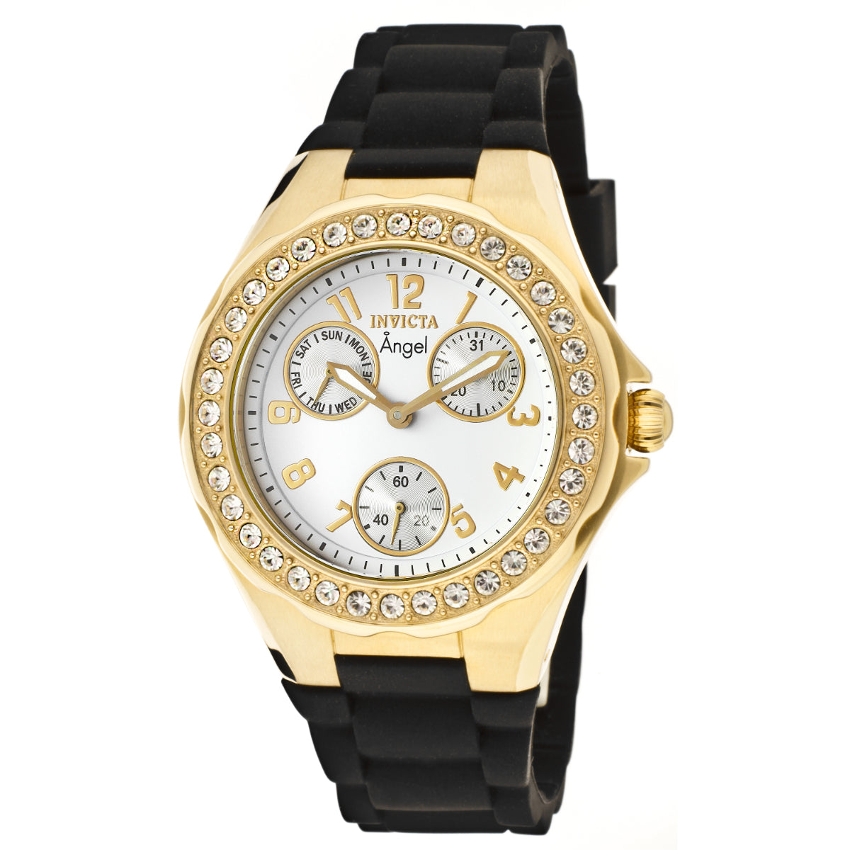 Invicta 38mm Angel Dorado (Compra 2 Relojes y Recibe 1 Perfume Lattafa Mini Gratis)