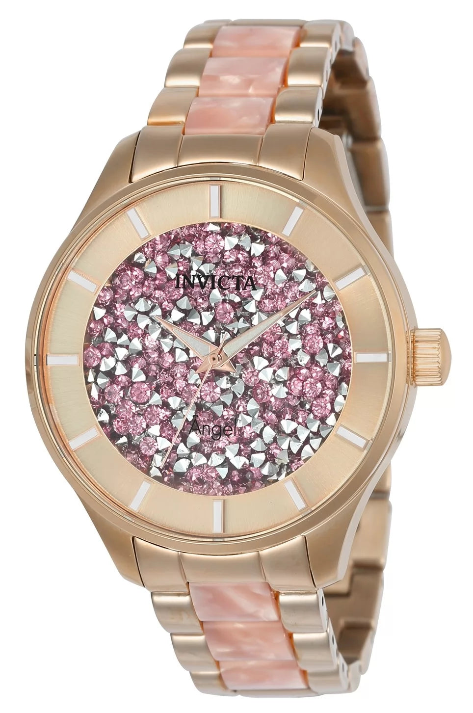 Invicta Women's 24663 Angel Quartz 3 Hand Pink Dial Watch