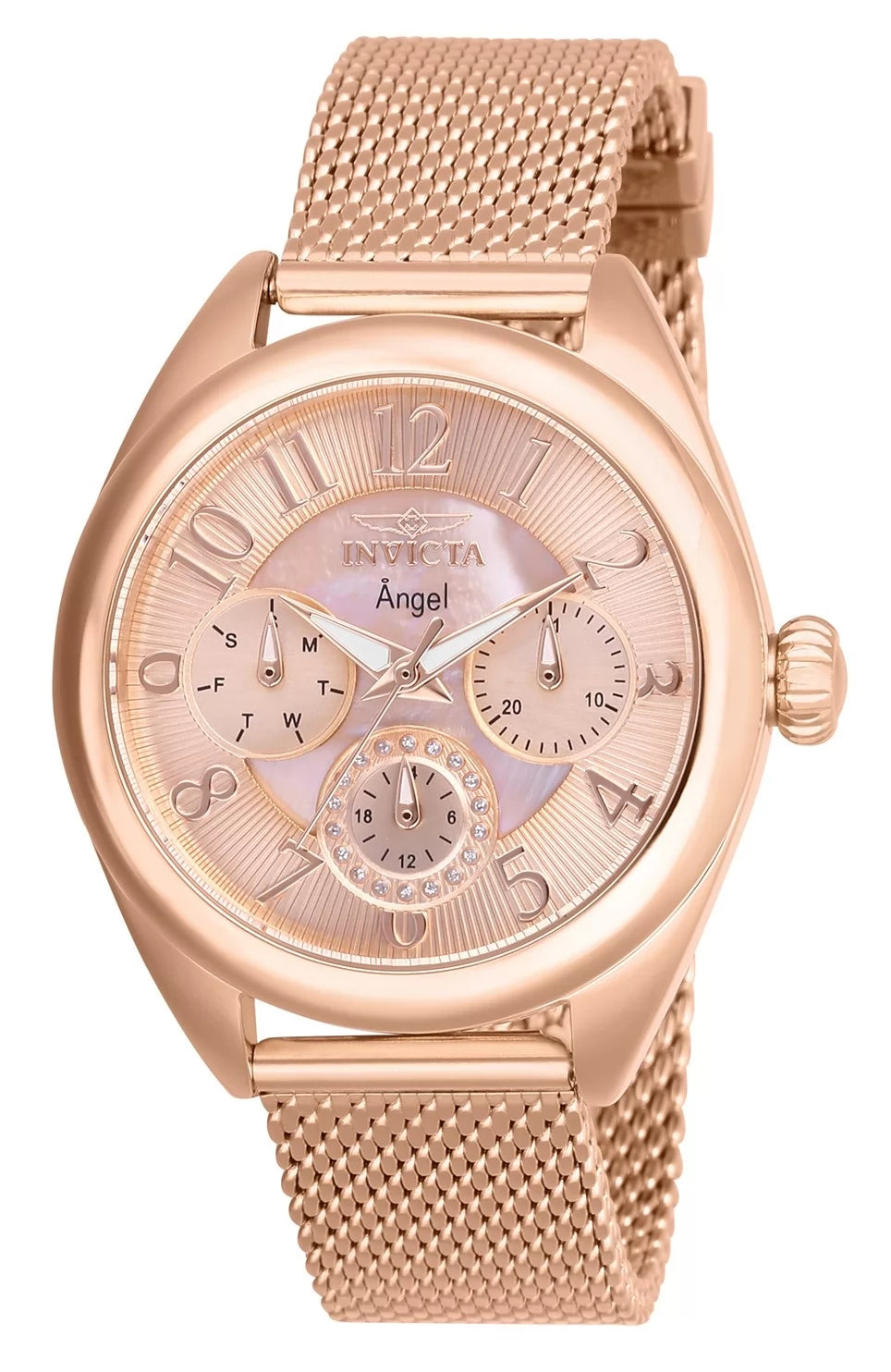 Invicta Men's 27454 Angel Quartz Chronograph Rose Gold Dial Watch