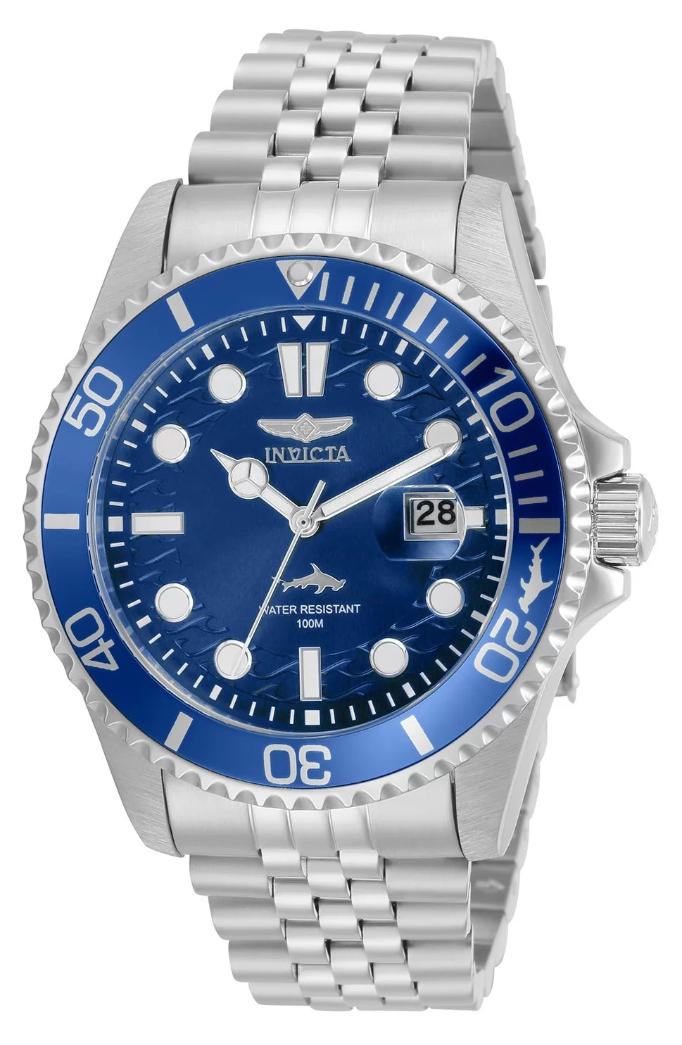 Invicta Men's 30610 Pro Diver Quartz 3 Hand Blue Dial Watch