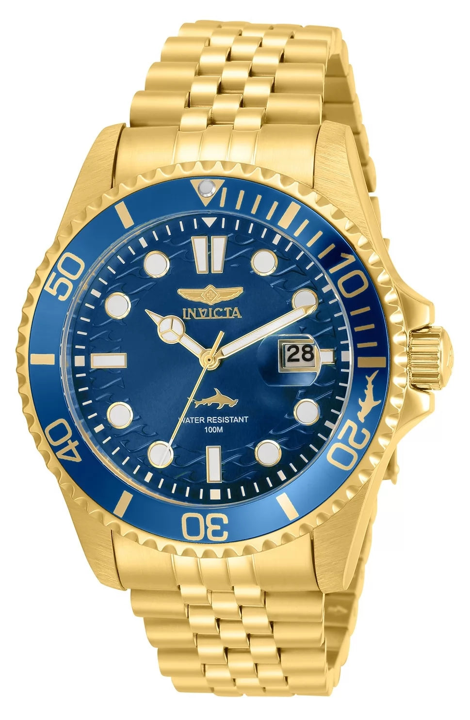 Invicta Men's 30612 Pro Diver Quartz 3 Hand Blue Dial Watch