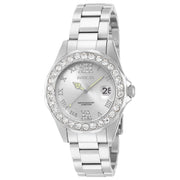 Invicta Women's 15251 Pro Diver Quartz 3 Hand Silver Dial Watch