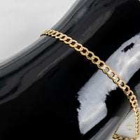 Pulsera Cubana Pave 3mm 10K Oro Real