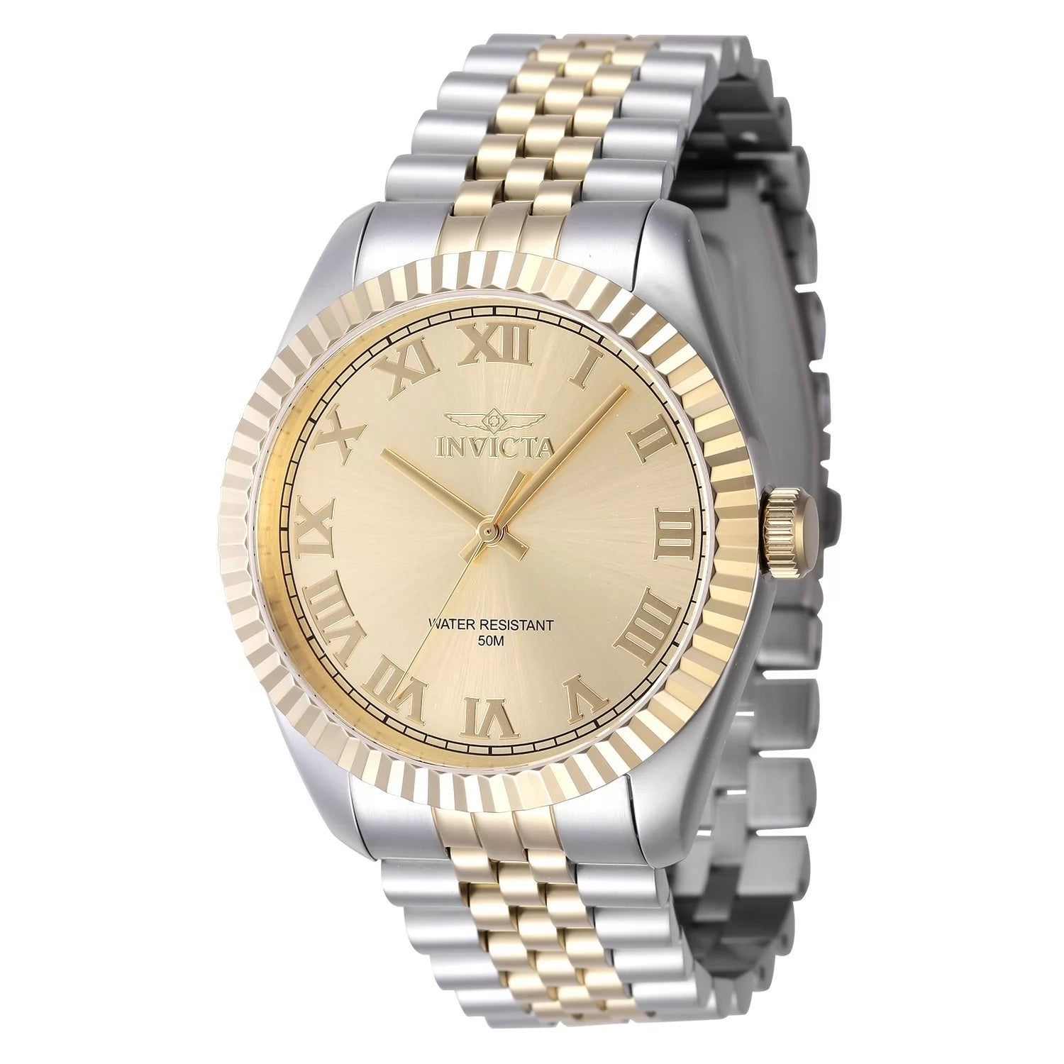 Invicta Men's 47404 Specialty Quartz 3 Hand Gold Dial Watch