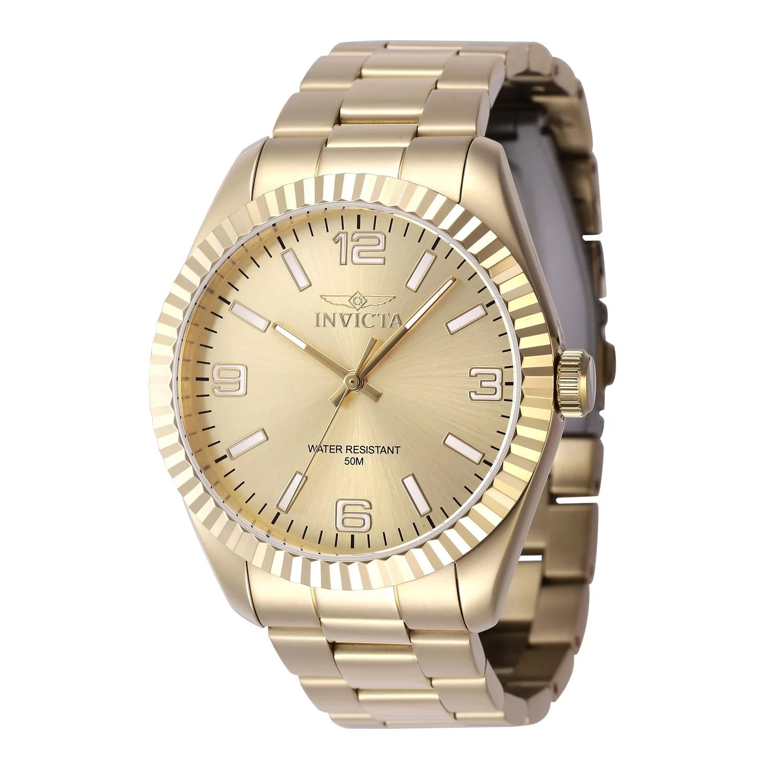 Invicta 43mm Specialty Dorado (Compra 2 Relojes y Recibe 1 Perfume Lattafa Mini Gratis)