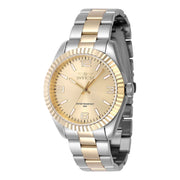 Invicta 36mm Specialty (2) Tonos / Dorado (Compra 2 Relojes y Recibe 1 Perfume Lattafa Mini Gratis)