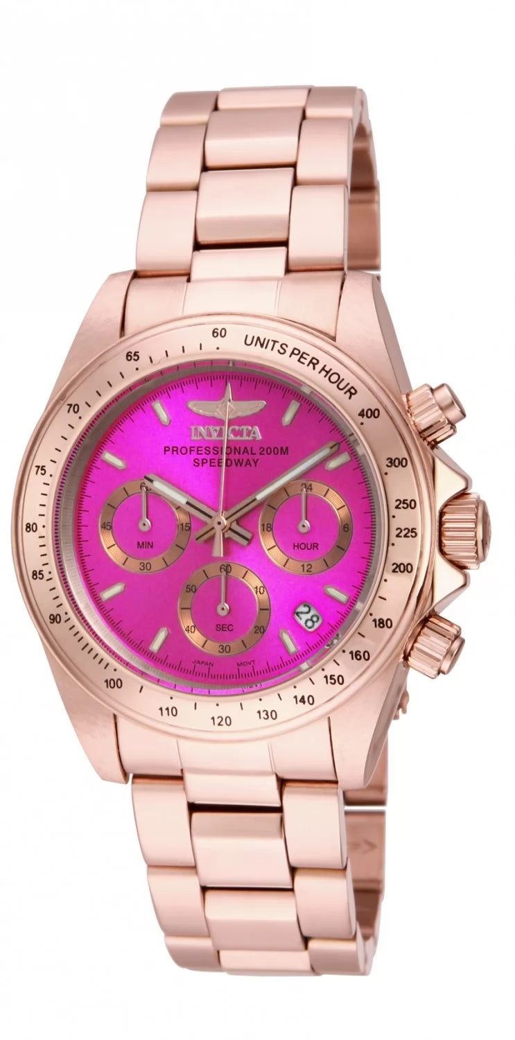 Invicta Women's 16657 Speedway Quartz Chronograph Hot Pink Dial Watch