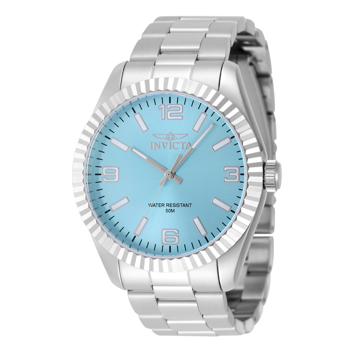 Invicta 43mm Specialty Plata / Aqua (Compra 2 Relojes y Recibe 1 Perfume Lattafa Mini Gratis)