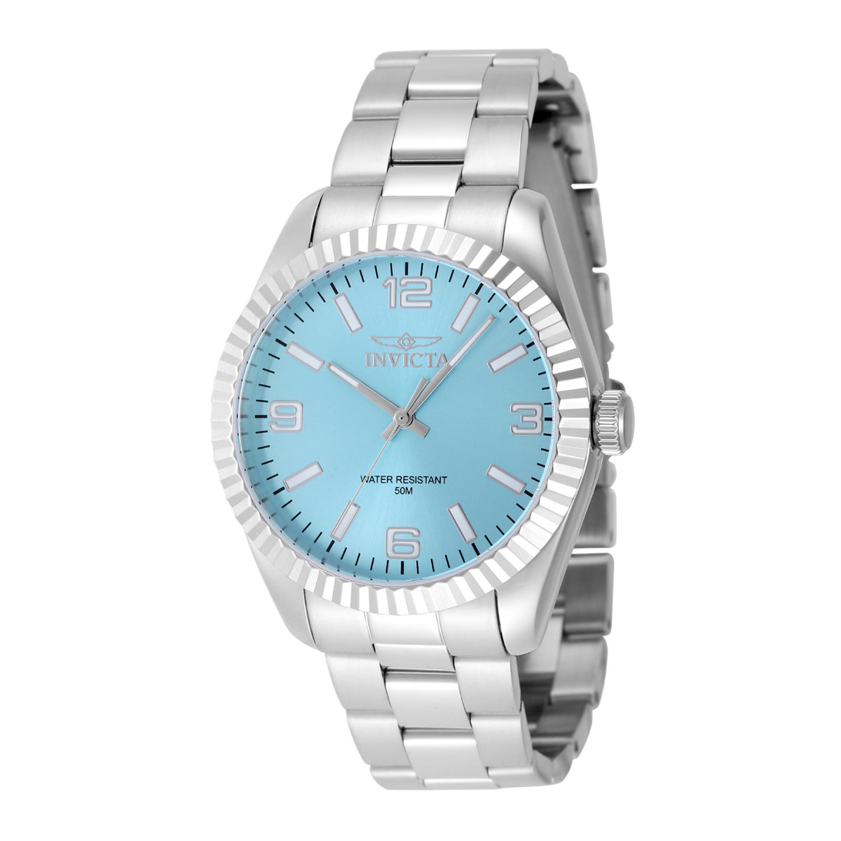 Invicta 36mm Specialty Plata / Aqua (Compra 2 Relojes y Recibe 1 Perfume Lattafa Mini Gratis)