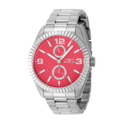 Invicta 43mm Specialty Plata / Rojo (Compra 2 Relojes y Recibe 1 Perfume Lattafa Mini Gratis)