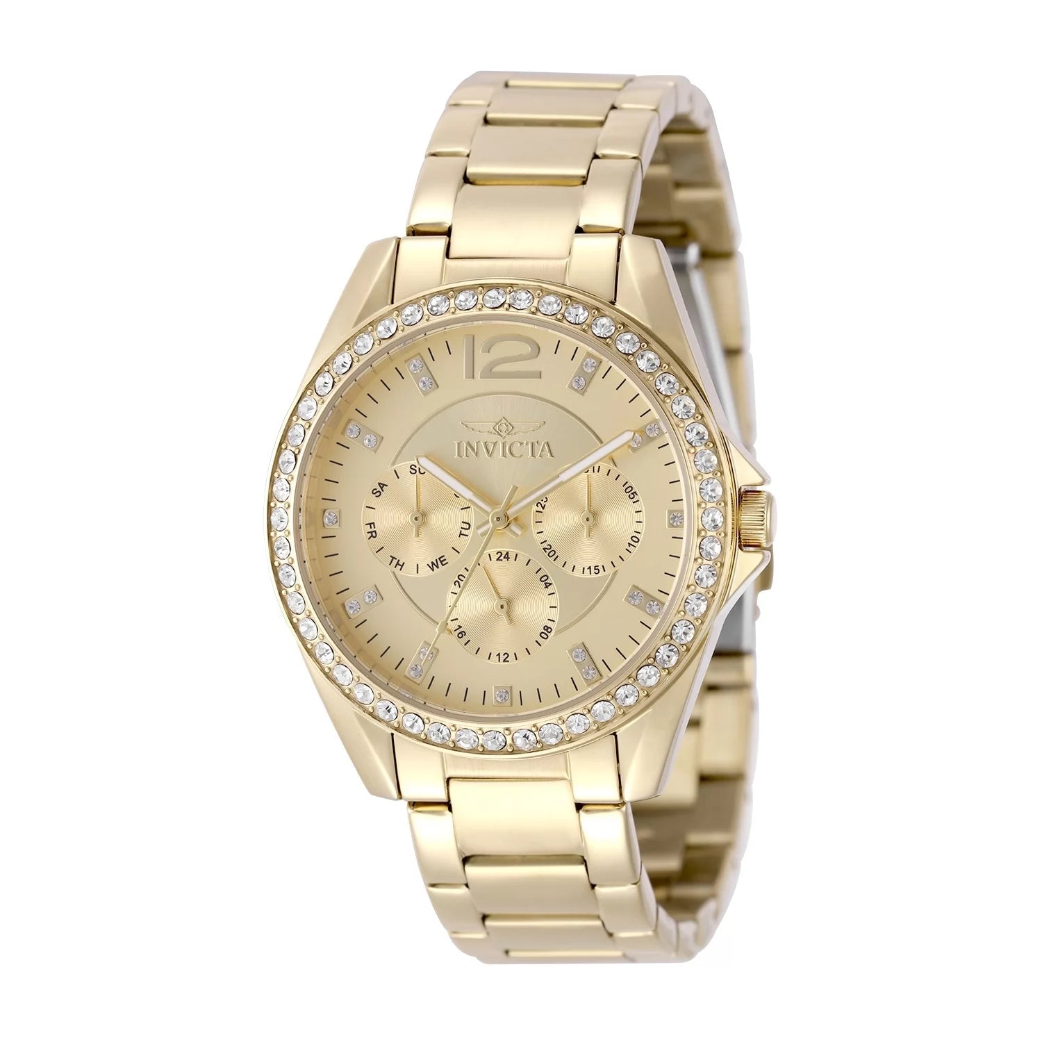 InvictaWomen's 50109 Angel Quartz VH63 Gold Dial Watch