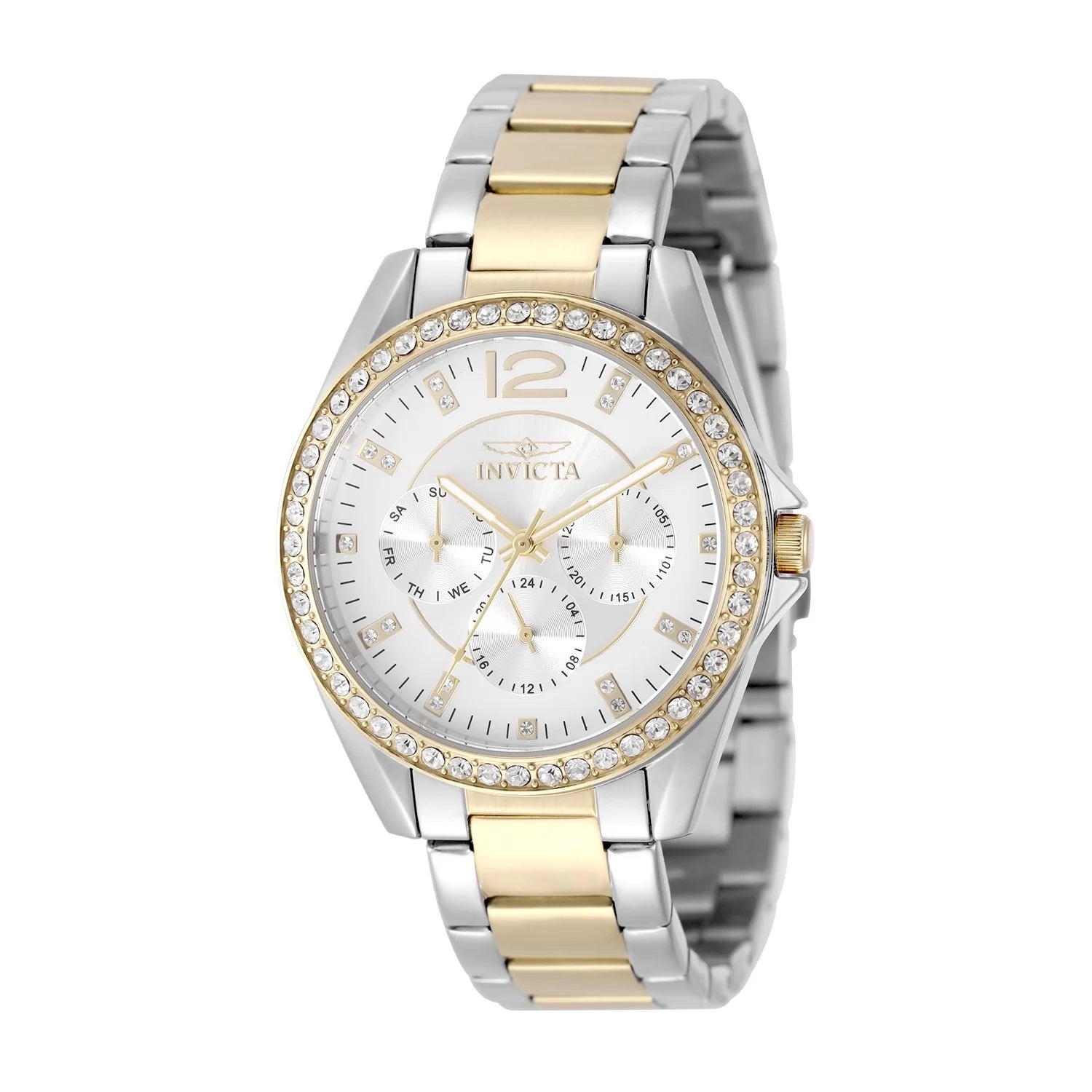 InvictaWomen's 50110 Angel Quartz VH63 Silver Dial Watch