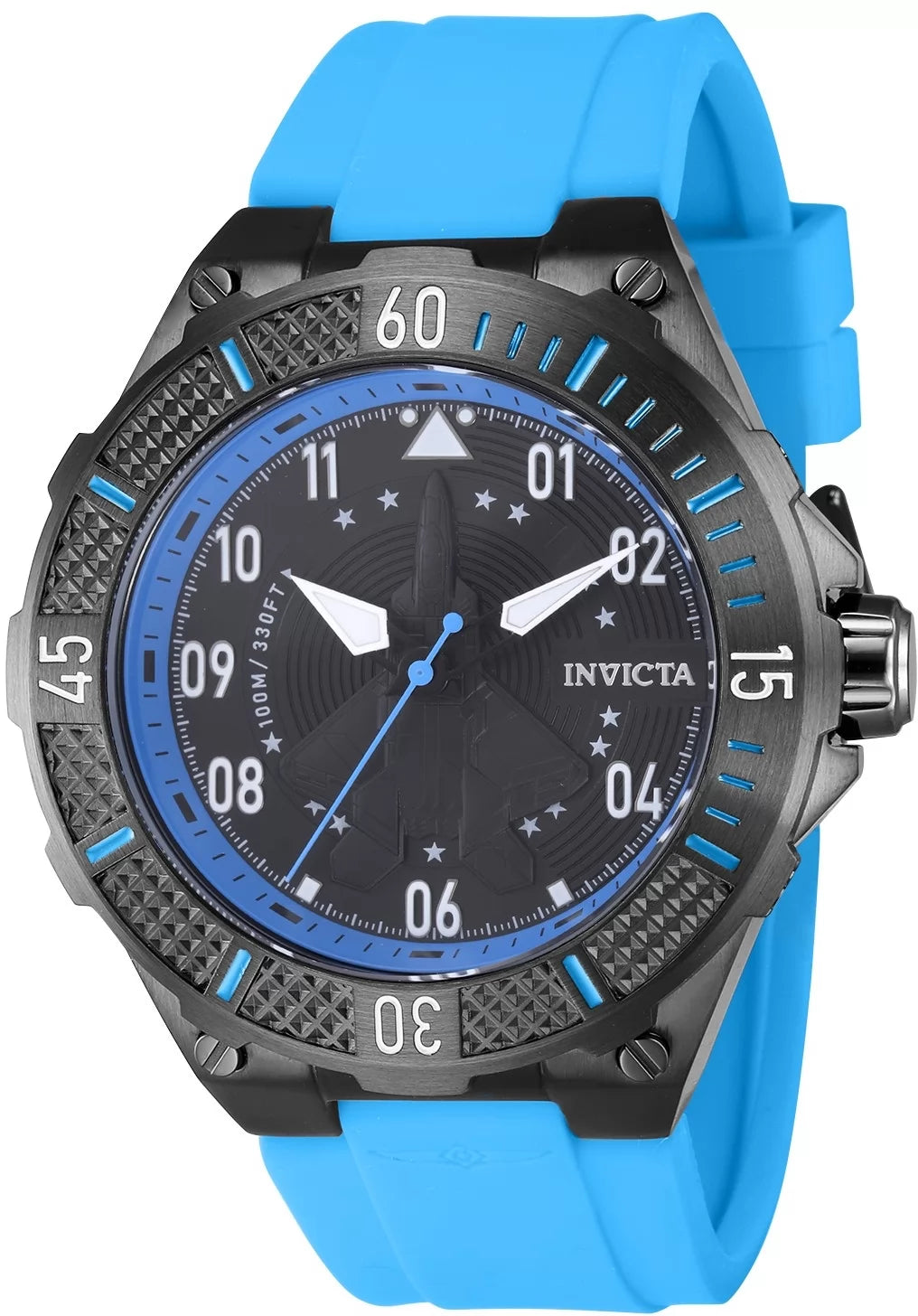 Invicta Men's 39898 Aviator  Quartz Multifunction Black Dial Watch