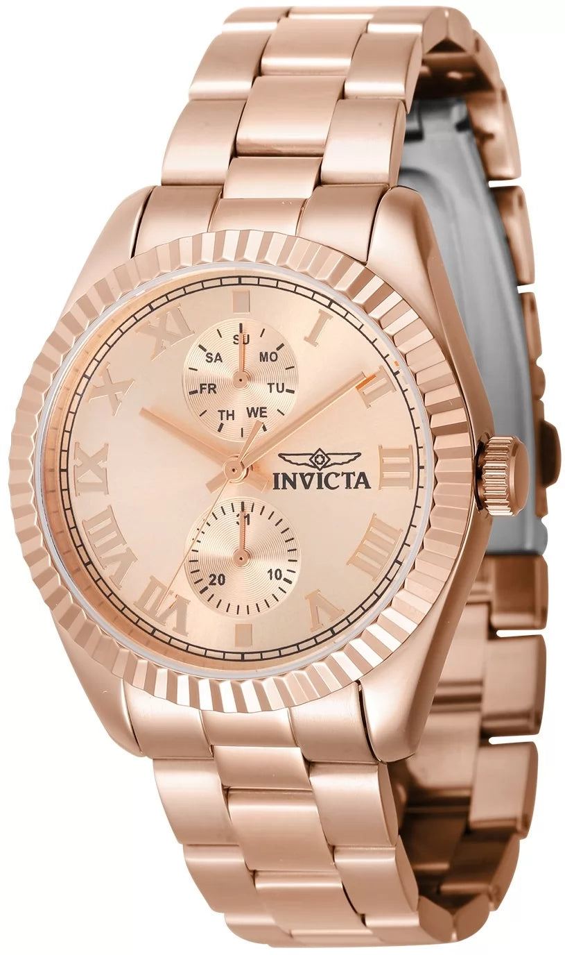 Invicta Women's 47447 Specialty Quartz Multifunction Rose Gold Dial Watch