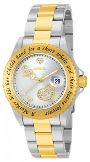 Invicta Women's 14730 Angel Quartz 3 Hand Silver Dial Watch