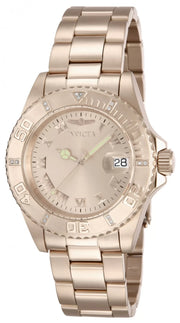 Invicta Men's 12821 Pro Diver Quartz 3 Hand Rose Gold Dial Watch