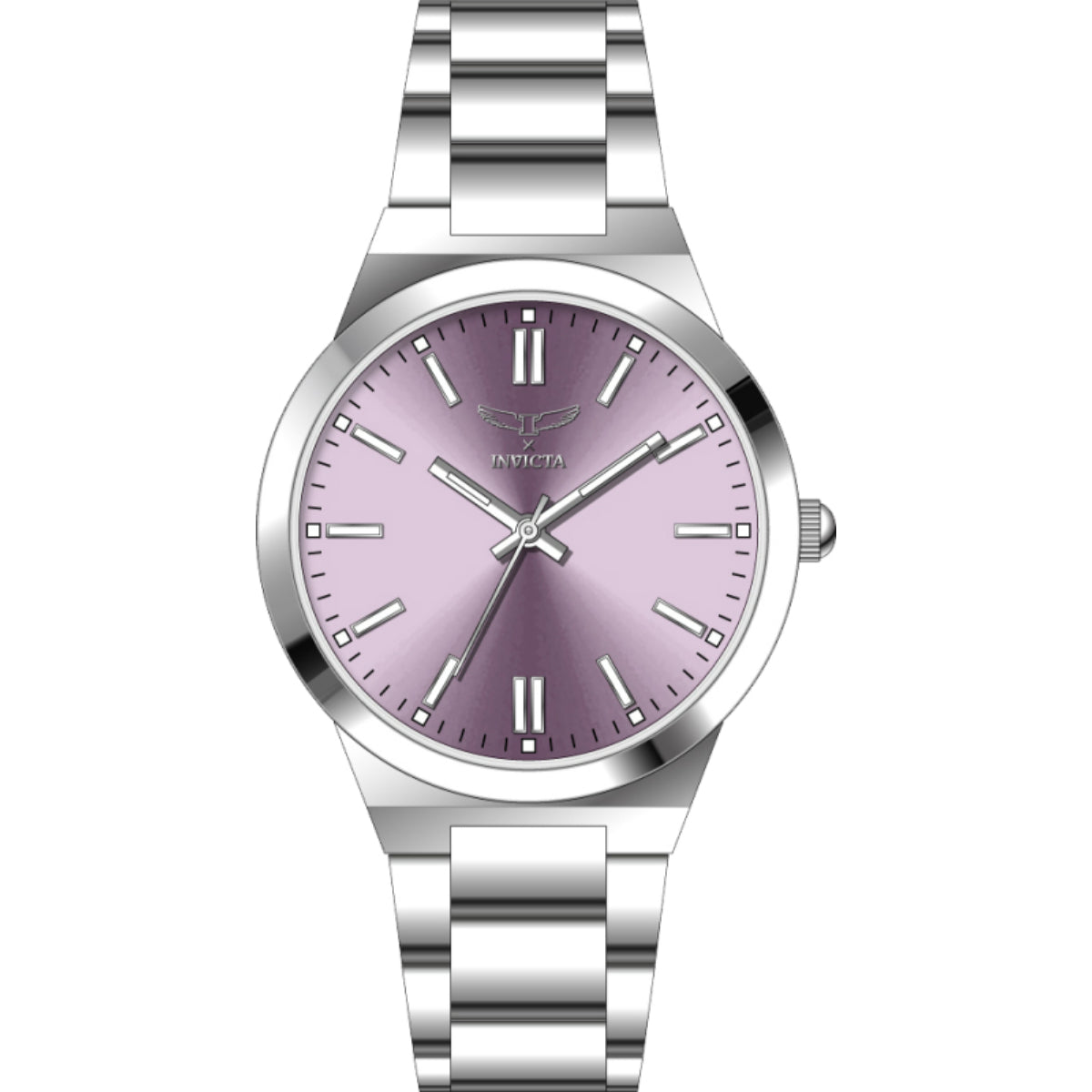 Invicta 35mm Celestial Plata / Púrpura (Compra 2 Relojes y Recibe 1 Perfume Lattafa Mini Gratis)