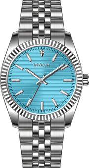 Invicta 36mm Celestial Plata/Aqua (Compra 2 Relojes y Recibe 1 Perfume Lattafa Mini Gratis)