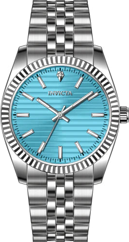 Invicta 36mm Celestial Plata/Aqua (Compra 2 Relojes y Recibe 1 Perfume Lattafa Mini Gratis)