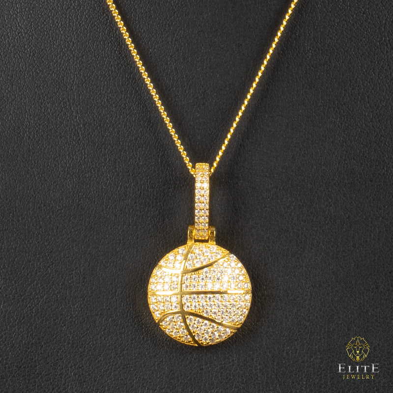 Baloncesto con Piedras Moissanite + Cadena