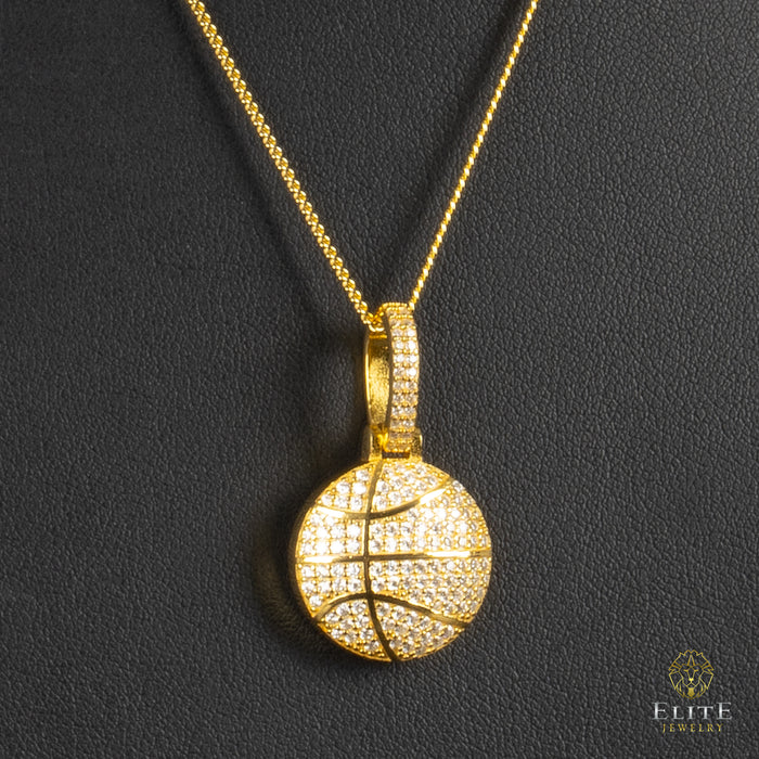 Baloncesto con Piedras Moissanite + Cadena