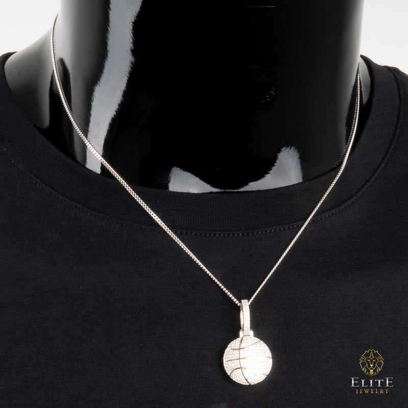 Baloncesto con Piedras Moissanite + Cadena