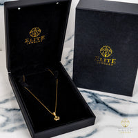 Set Cadena De Corona 10K Oro Real