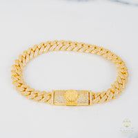 Pulsera Cubana Cuadrada 8MM