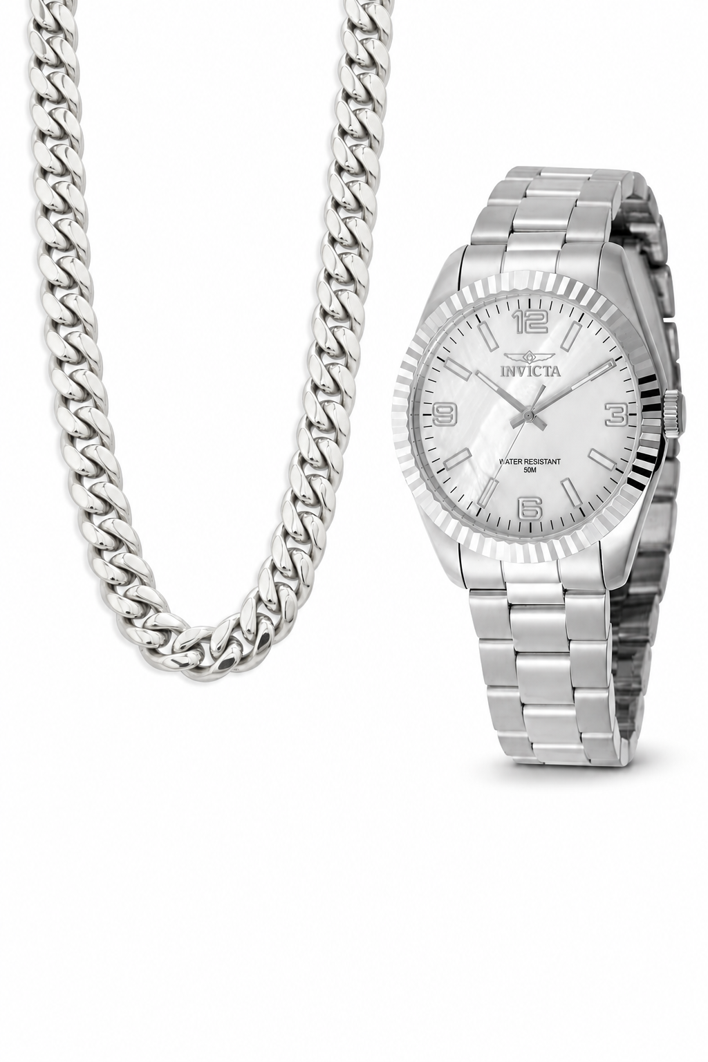 Oferta #128: Invicta Specialty 43mm Plata + Soga 5mm Plata