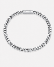 Pulsera Cubana Miami 5mm Plata