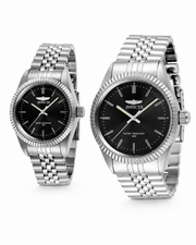 Oferta #107: Set de Pareja Invicta Plata / Negro
