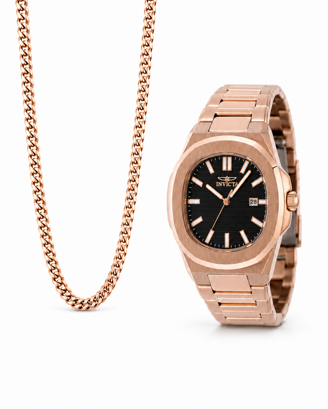 Oferta #116: Cubana 4mm Rose Gold + Invicta Speedway Rose Gold