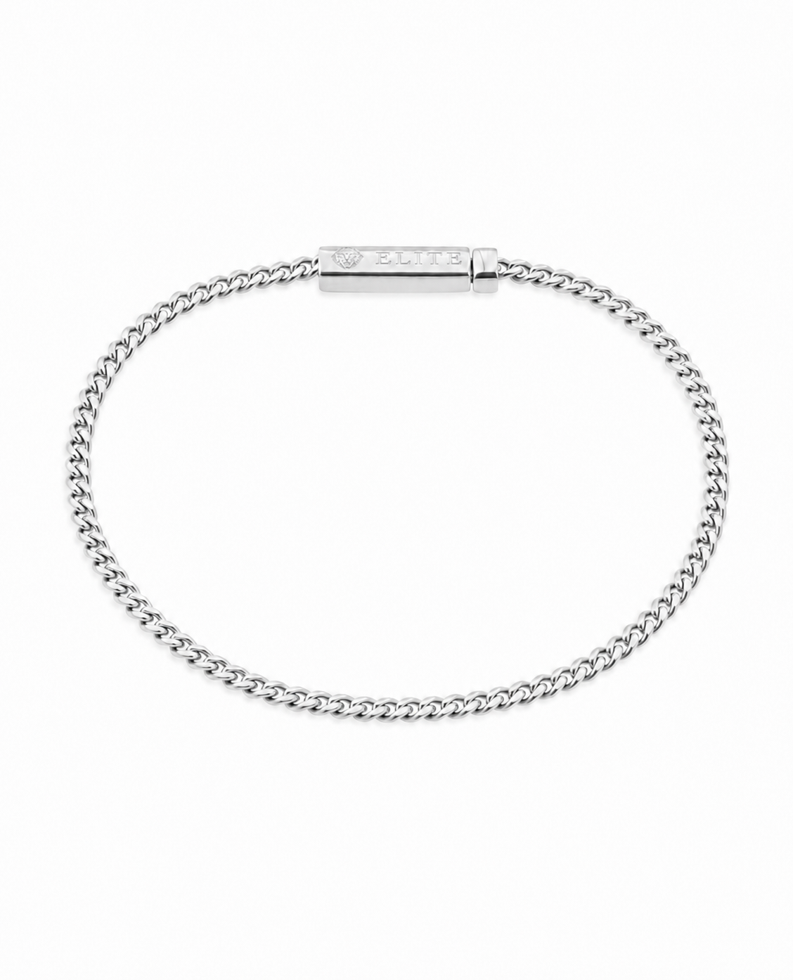 Pulsera Cubana 3mm Plata