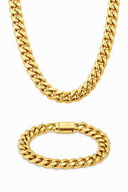 Oferta #118: Set Cubana 10mm Dorada + Pulsera Success