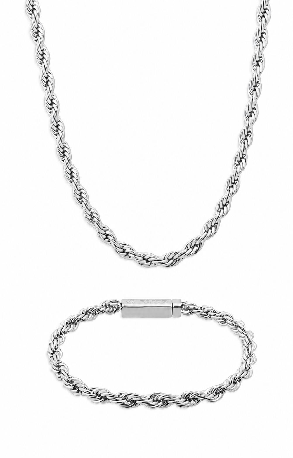 Oferta #120: Set Soga 5mm Plata + Pulsera