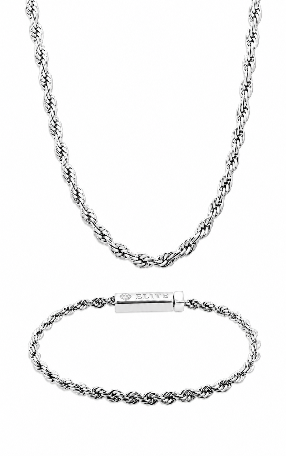 Oferta #122: Set Soga 3mm Plata + Pulsera