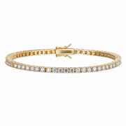 Pulsera Tennis 3mm Dorado