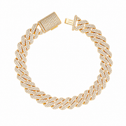 Pulsera Cubana Cuadrada Full Iced 10mm