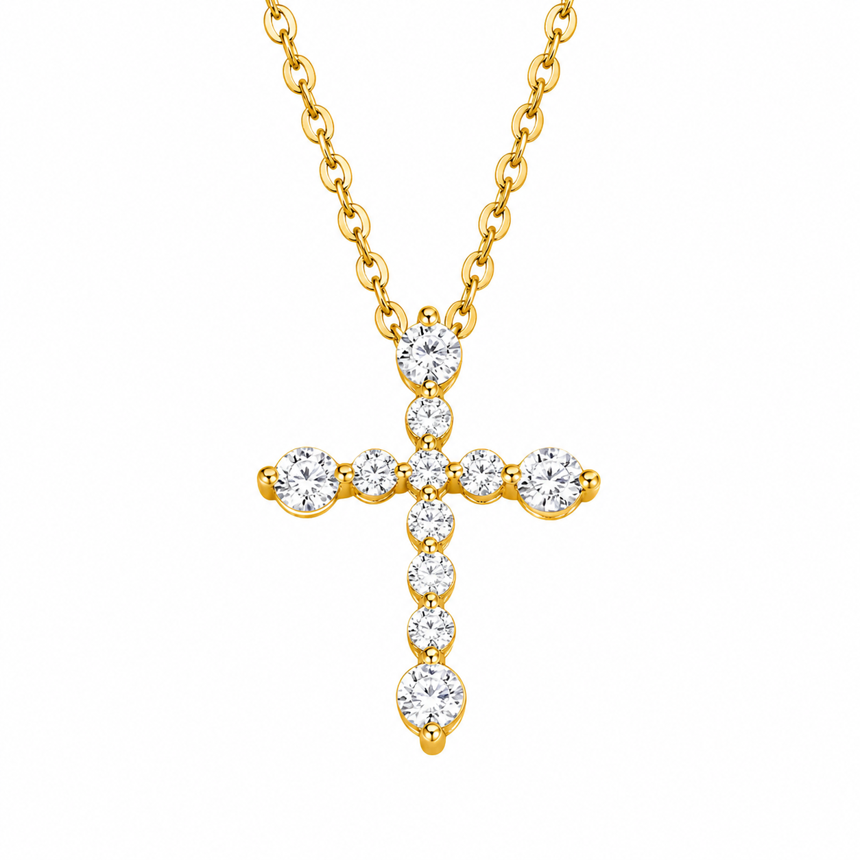 Pendant Cruz Radiante + Cadena Gratis