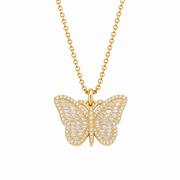 Pendant Mariposa Royale 100% Moissanite + Cadena Gratis
