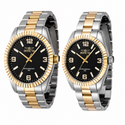 Set de Pareja: Invicta 43mm y 36mm Specialty (2) Tonos / Negro