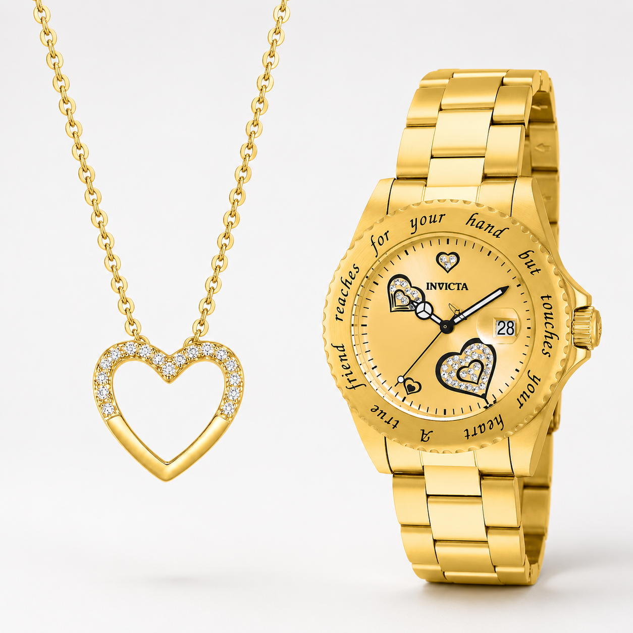 Oferta #132: Invicta Angel 40mm + Pendant Corazón 100% Moissanite